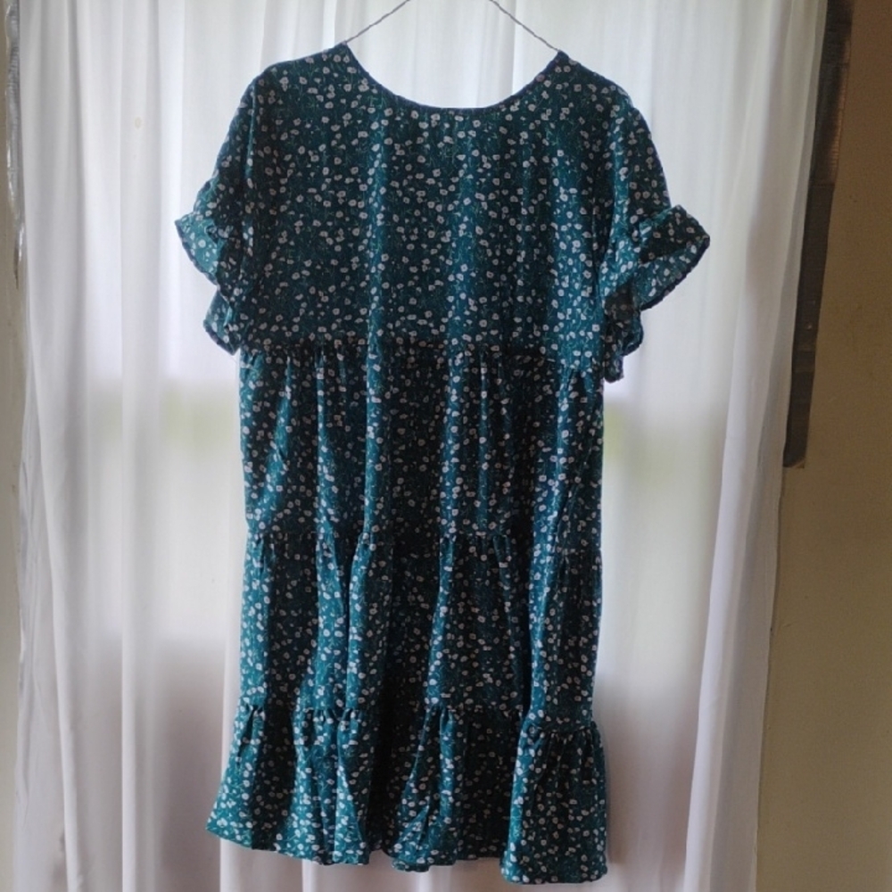 Floral Ruffle Sleeve Dress